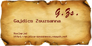 Gajdics Zsuzsanna névjegykártya